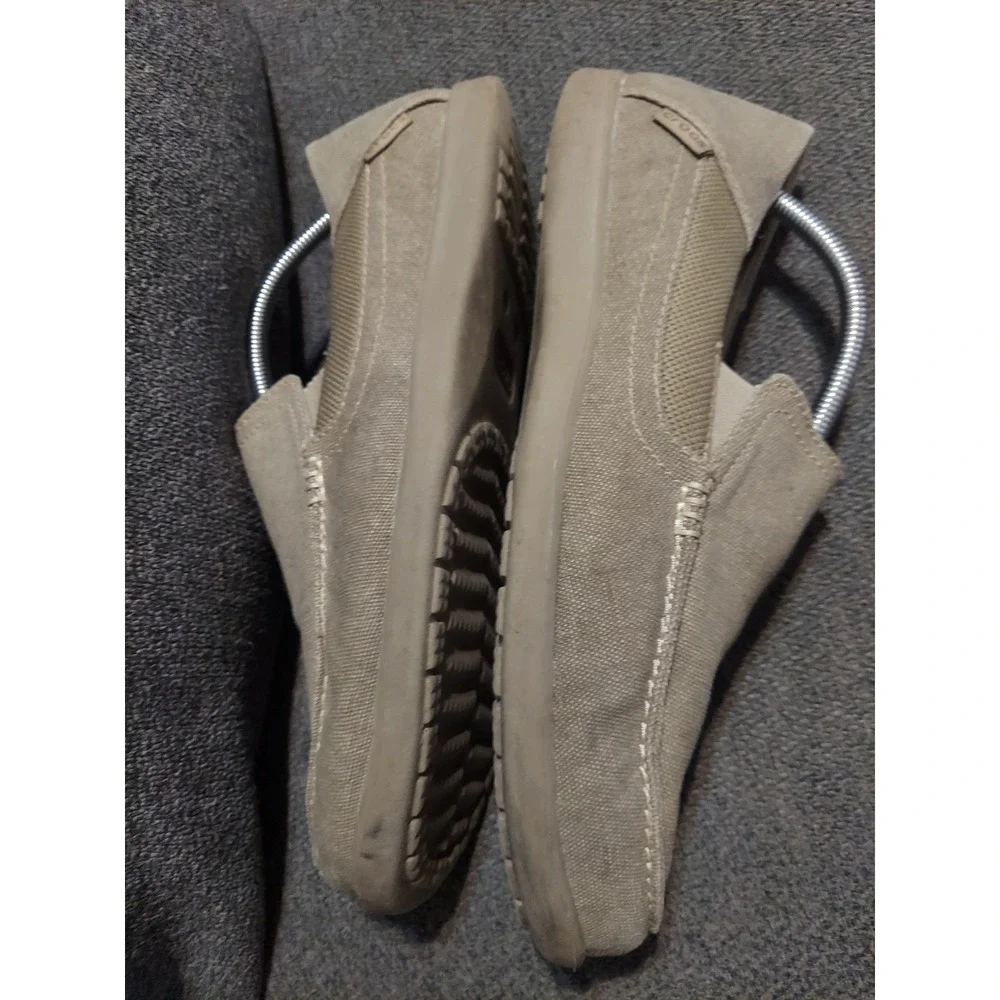 Crocs Mens Slip-on Triple Comfort Shoes  Tan Khaki Canvas Size M 12 Shoes Dress